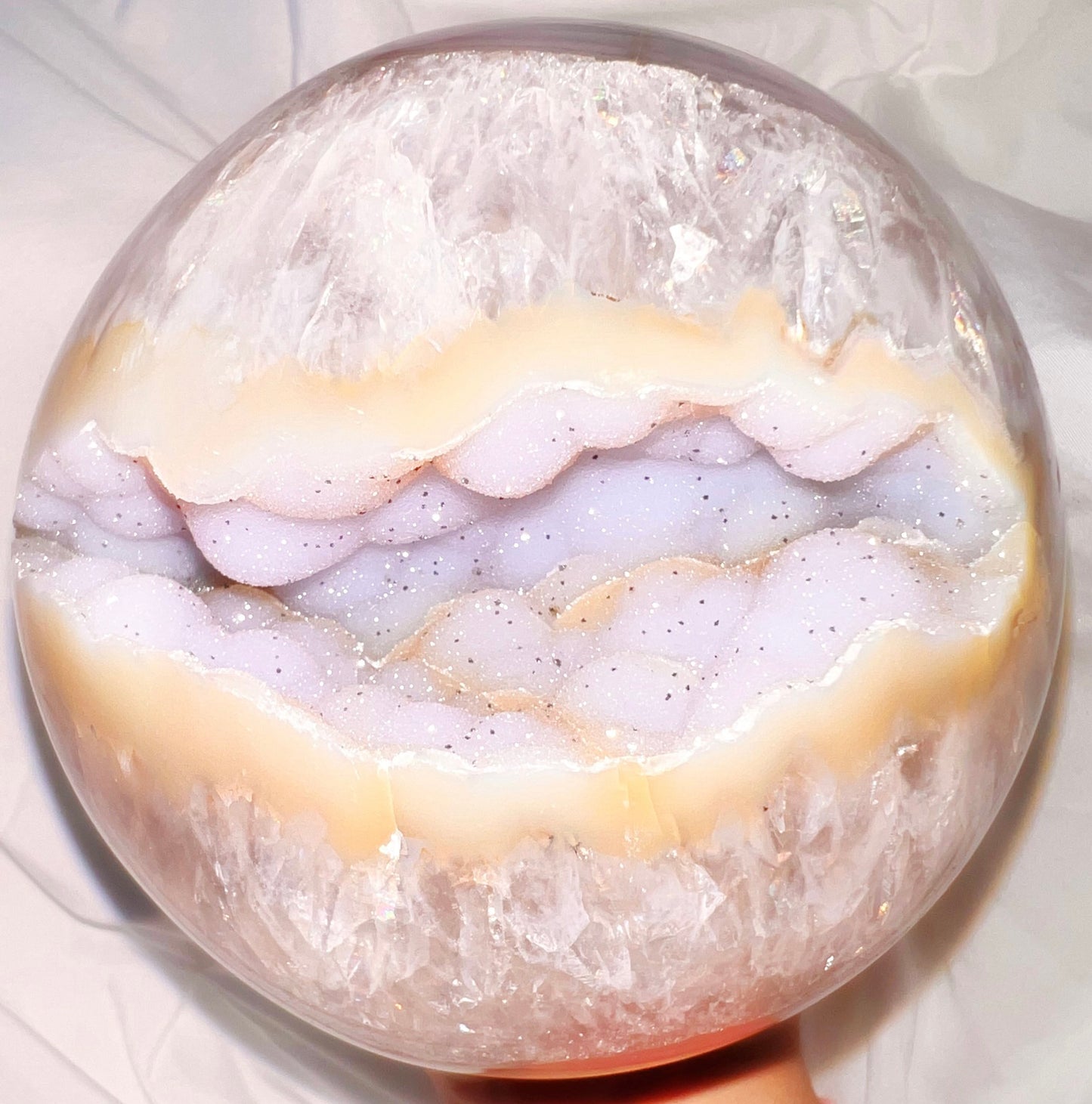 Large Druzy Agate Sphere