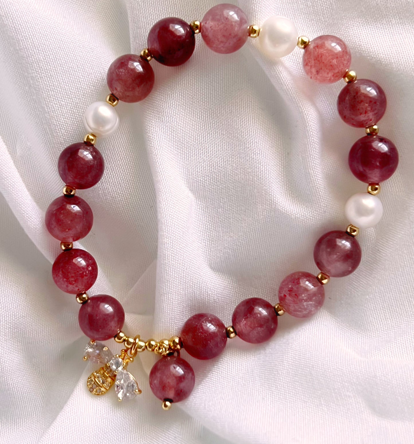 Strawberry Quartz Bracelet