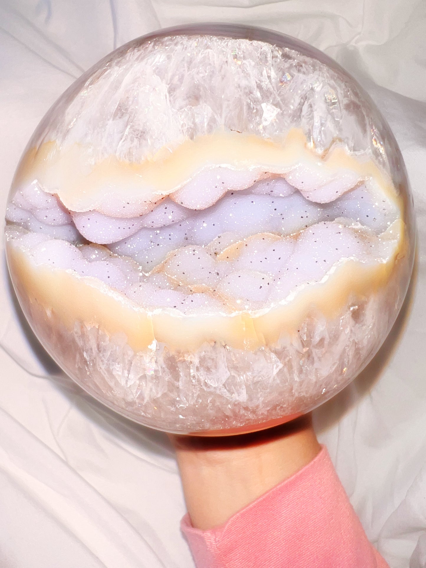 Large Druzy Agate Sphere