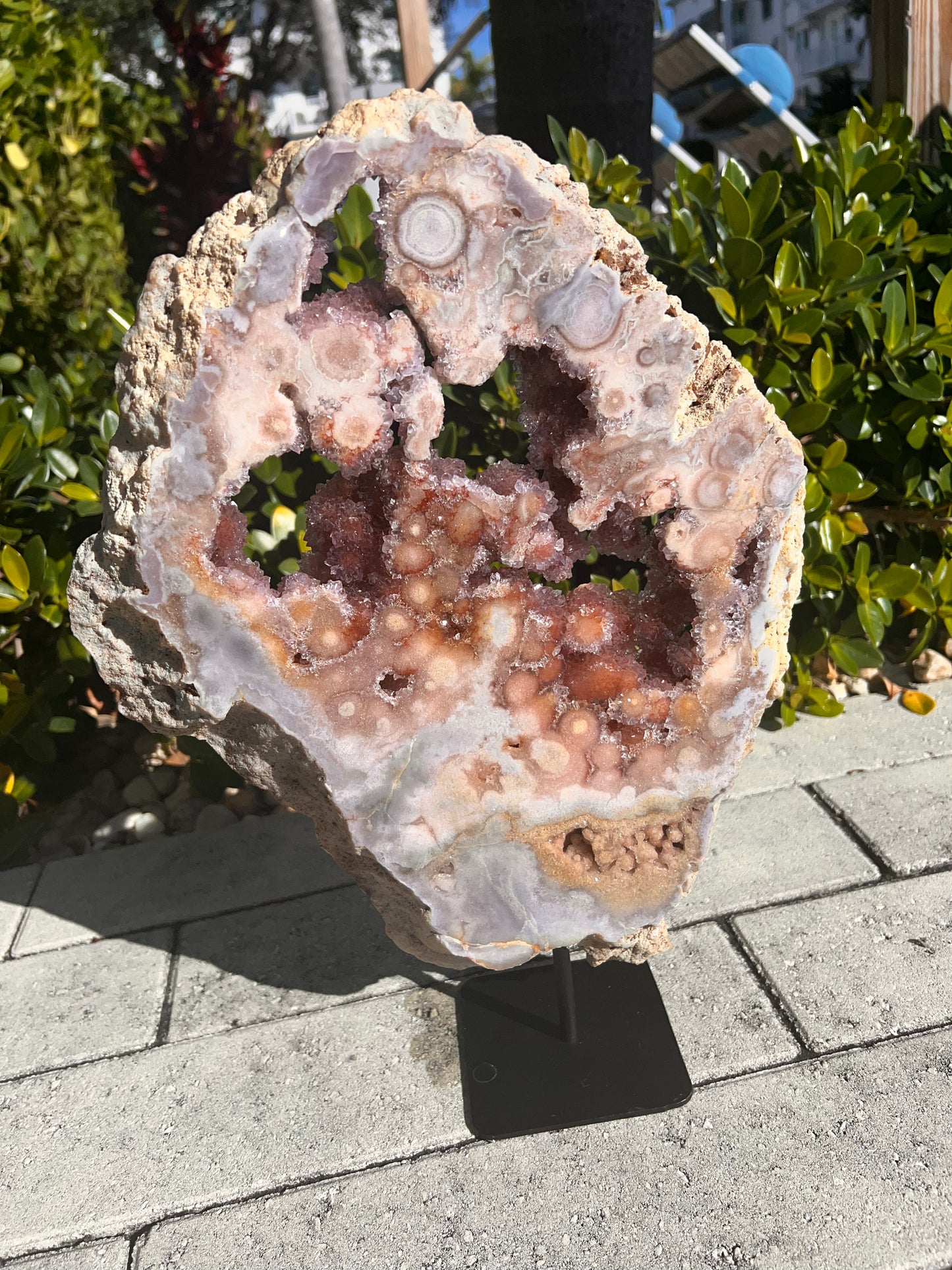 Pink Amethyst With Stand