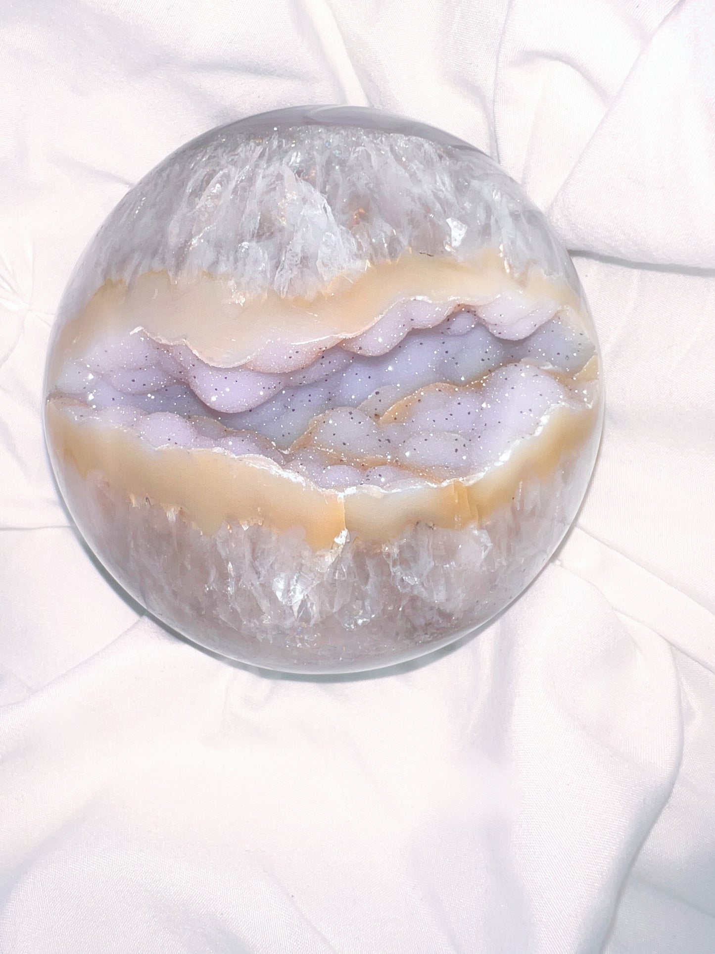 Large Druzy Agate Sphere