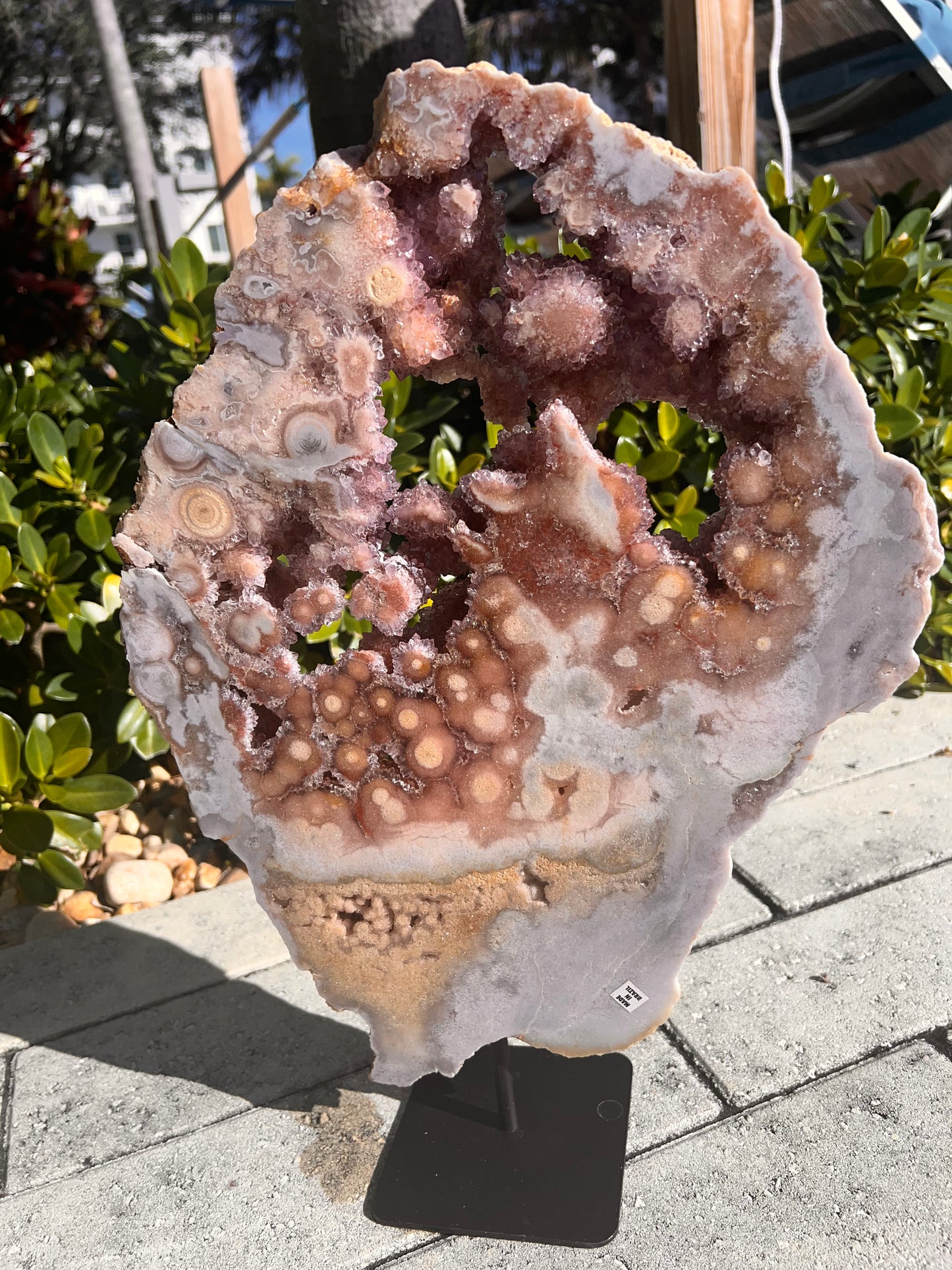 Pink Amethyst With Stand