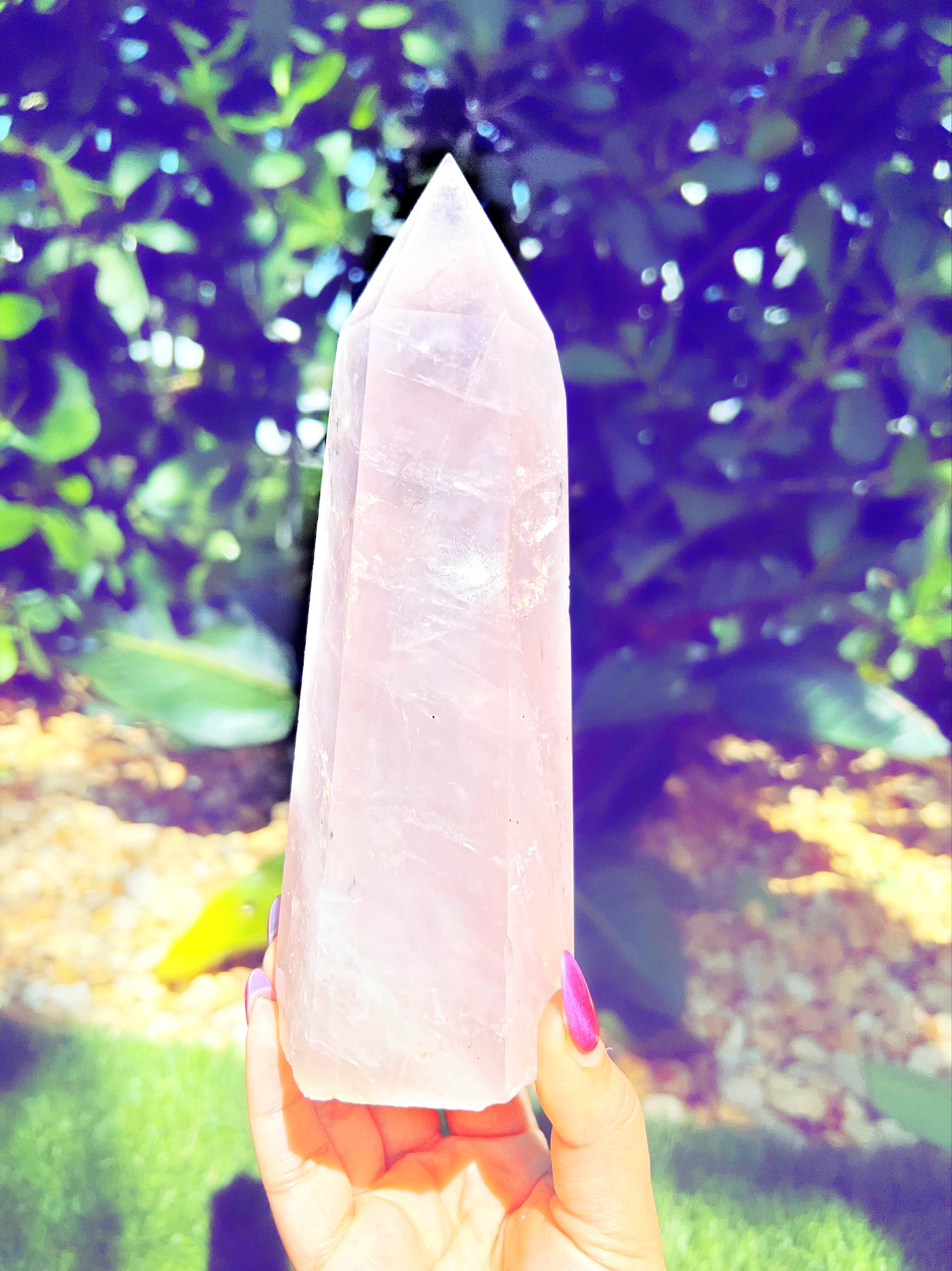 Gemmy Rose Quartz Point