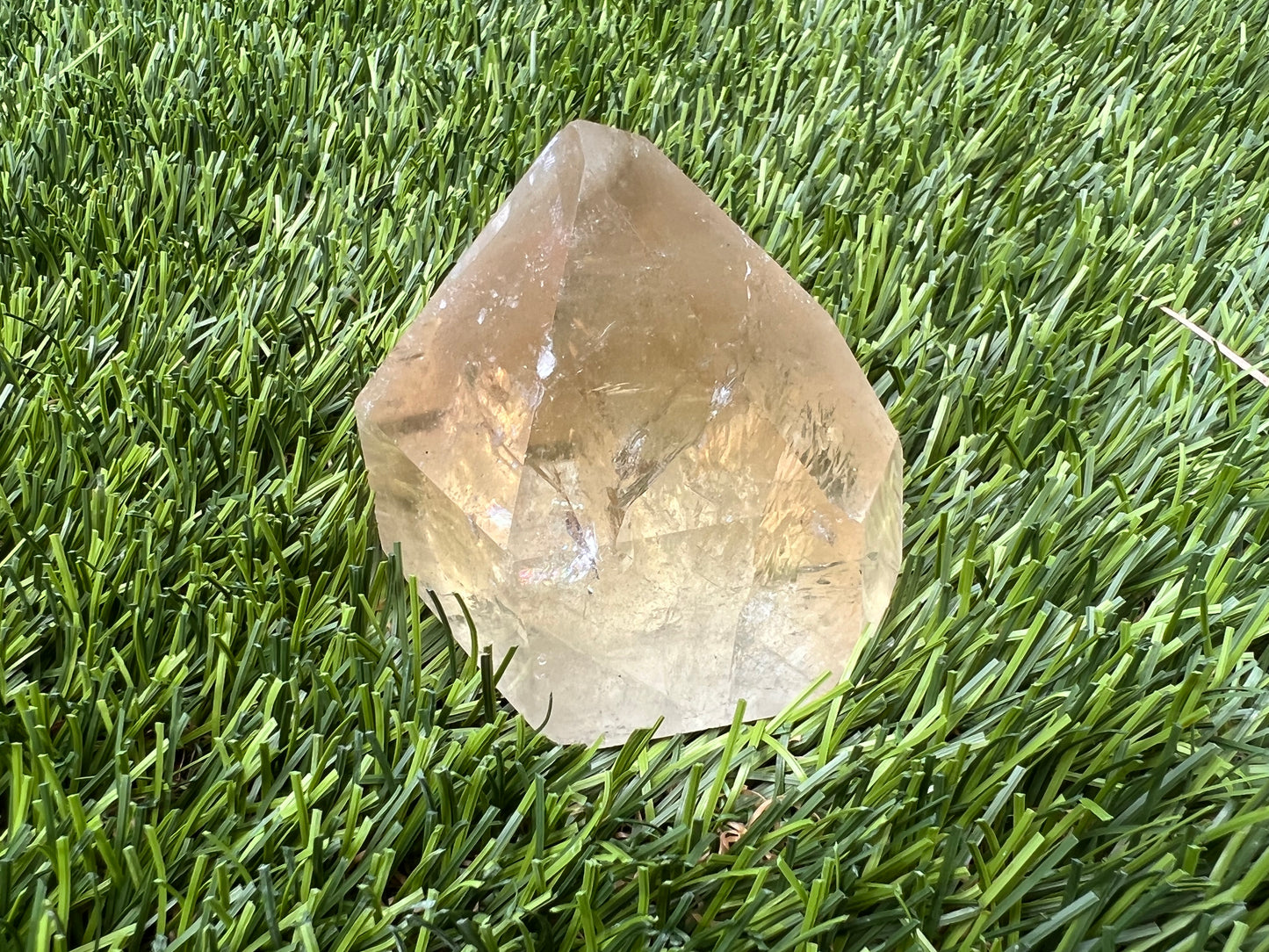 Natural Rainbow Filled Citrine From Brazil