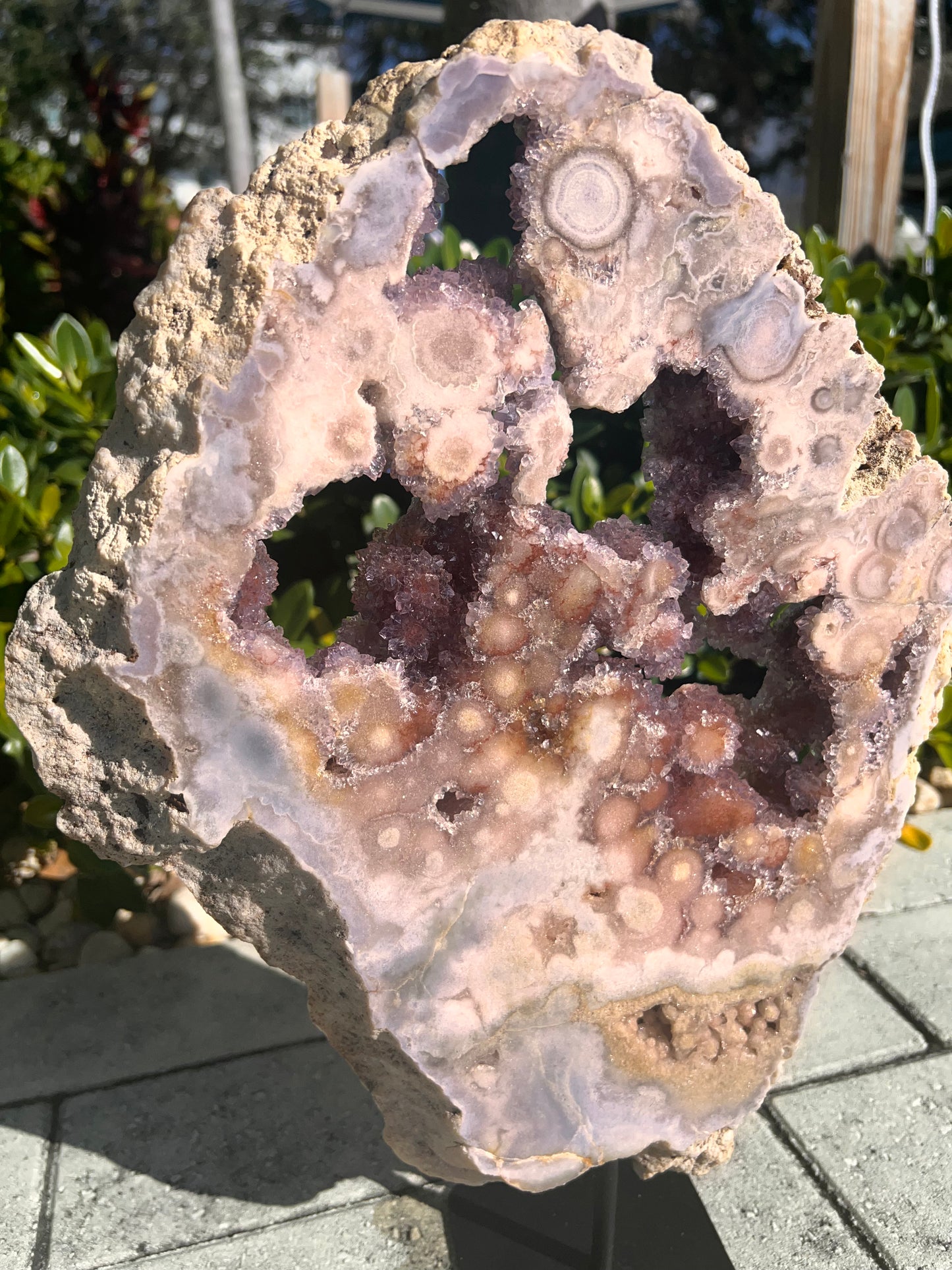 Pink Amethyst With Stand